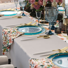 Peacock/Gold Petal Plates - Combo Pack 120/120