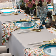 Peacock/Gold Petal Plates | Combo Pack 20/20