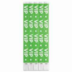 VIP Star Green Waterproof Wristbands - 500 Pack
