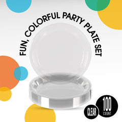 7 In. Clear Plastic Plates | 100 Count