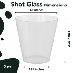 2 Oz. White Pearl Plastic Shot Glasses | 2500 Count