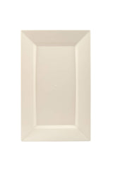 7.5 In. Ivory Rectangular Plastic Plates | 120 Count