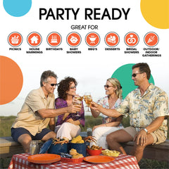 7 In. Orange Paper Plates | Case of 1000