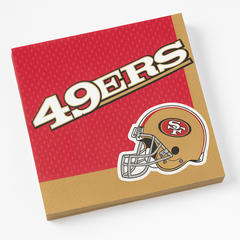 San Francisco 49ers NFL Lunch Napkins - 6.5 In. x 6.5 In. - 36 Pack