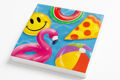 Summer Cool Pool Printed Lunch Napkins, 40-Count - 6.5 In. X 6.5 In.