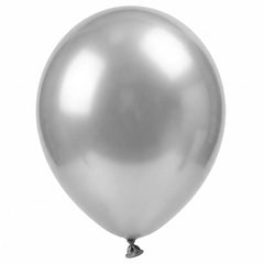 100ct 11" Silver Latex Balloons - Elegant Metallic Shine