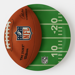 NFL Drive 7-Inch Round Paper Dessert Plates - 18 Pack
