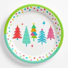 Merry Everything Christmas Paper Plates, 7-Inch, 18 Count