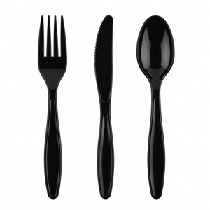 Black Assorted Cutlery Set - 7.5 in. - 24 Count