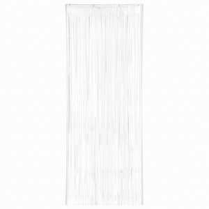 White Metallic Door Curtain - 3' x 8'