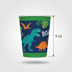 Dino-Mite 9 oz. Paper Cups for Kids' Birthday Parties