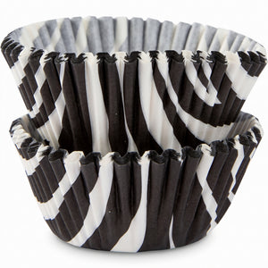 Mini Zebra Print Baking Cups