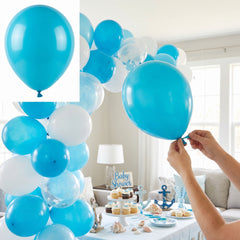 Caribbean Blue Latex Balloons - 100 Pack
