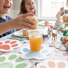 Paw Print Party Beverage Napkins - 16 Pack - 5 In. X 5 In.