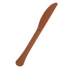 Heavyweight Brown Plastic Knives - Solid Color Collection