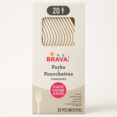 Frosty White Plastic Forks - 7.5 in. - 20 Pack