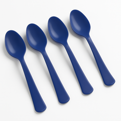 True Navy Plastic Spoons
