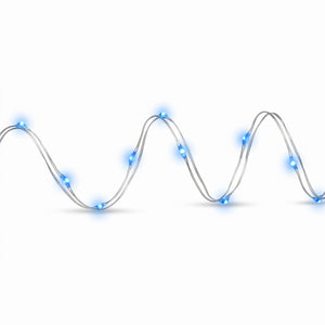 Blue LED Fairy String Lights - 5.5-ft, Battery Operated