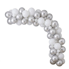 Elegant Silver Balloon Arch Kit