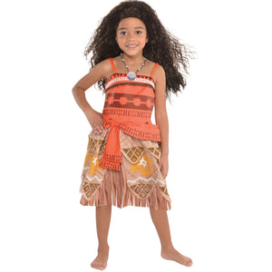 Disney Moana Girls' Halloween Costume with Necklace - Toddler (3-4)