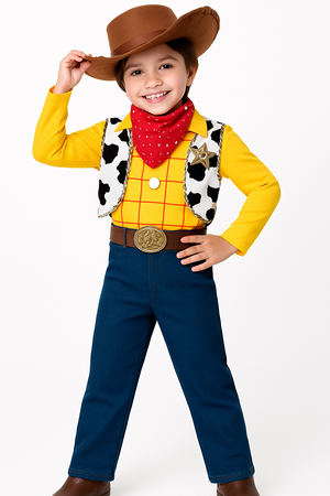 Toy Story Woody Kids' Halloween Costume with Hat & Vest - Toddler (2-3)