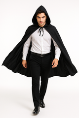 Adult Black Vampire Cape Costume Accessory for Halloween
