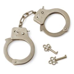 Authentic-Looking Metal Police Handcuffs with Keys