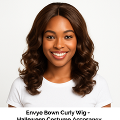 Envy Brown Curly Wig - Halloween Costume Accessory