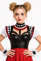 Twisted Circus Harness, Black/White/Red, L/XL - Halloween Costume Accessory