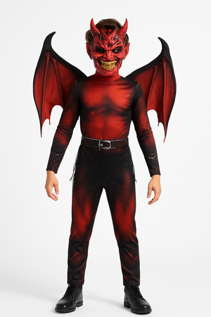Devil Boy Halloween Costume for Kids - Child M (8-10)