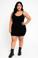 Plus Size Black Short Halloween Dress