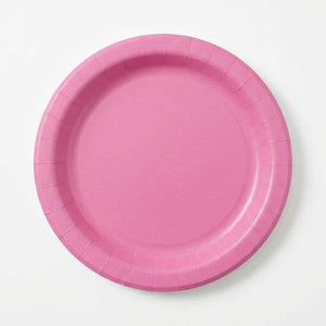 Bright Pink 6.75" Round Paper Plates