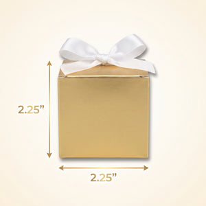 Elegant Gold Wedding Favor Boxes - 100 Pack