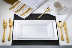 9.5 In. Clear Rectangular Plastic Plates | 120 Count
