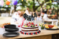 9 In. Black Plastic Plates | Case of 600