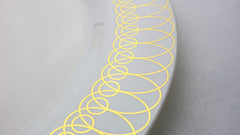 9 In. Gold Ovals Design Plates | 10 Count