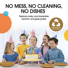 9 In. Gold Plastic Plates | 50 Count