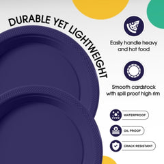 9 In. Navy Plastic Plates | 50 Count