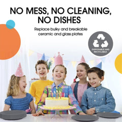 9 In. Silver Plastic Plates | 100 Count