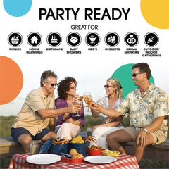 9 In. White Paper Plates | 100 Count