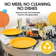 9 In. Yellow Paper Plates | Case of 1000