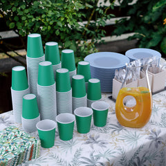 9 Oz. Emerald Green Paper Cups | Case of 1000