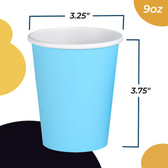 9 Oz. Light Blue Paper Cups | Case of 1000