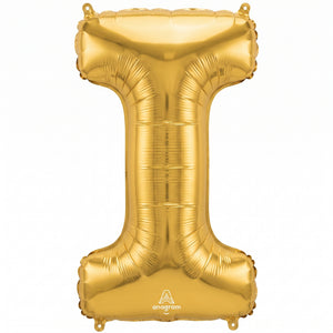 Gold Foil Super Shape Letter "I" Balloon