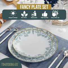 Trend Roses 40 pack plate set - 20 of each