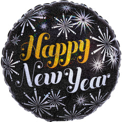 18-Inch Holographic New Year’s Eve Foil Balloon