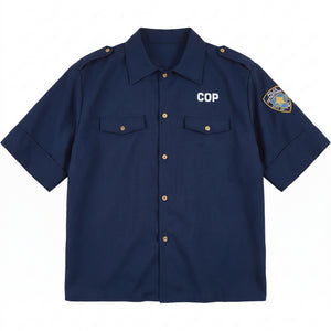 Men's Classic Police Costume Shirt - S/M
