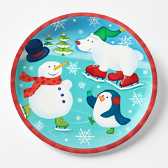 Holiday Fun 8.5" Christmas Paper Plates