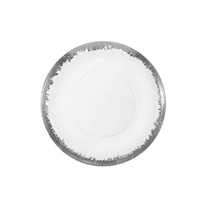 8 In. Silver Scratched Design Plastic Plates | 120 Count