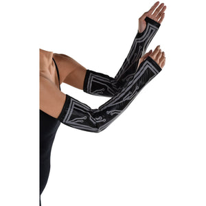 Cyberpunk Long Arm Gloves for Adults - Black Futuristic Halloween Accessory